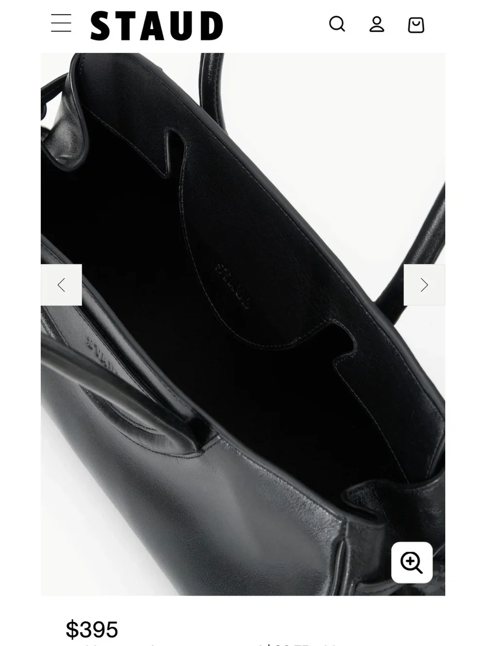 STAUD Maude Black Leather Shoulder Bag - Picture 8 of 9